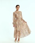 SIXDO Voile Flared Dress for Women